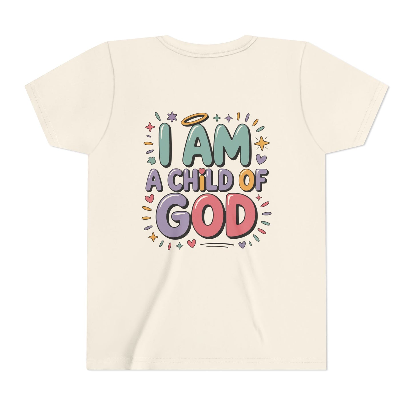 I Am A Child of God Youth Tee — Cute Pastel Christian Kids T-Shirt