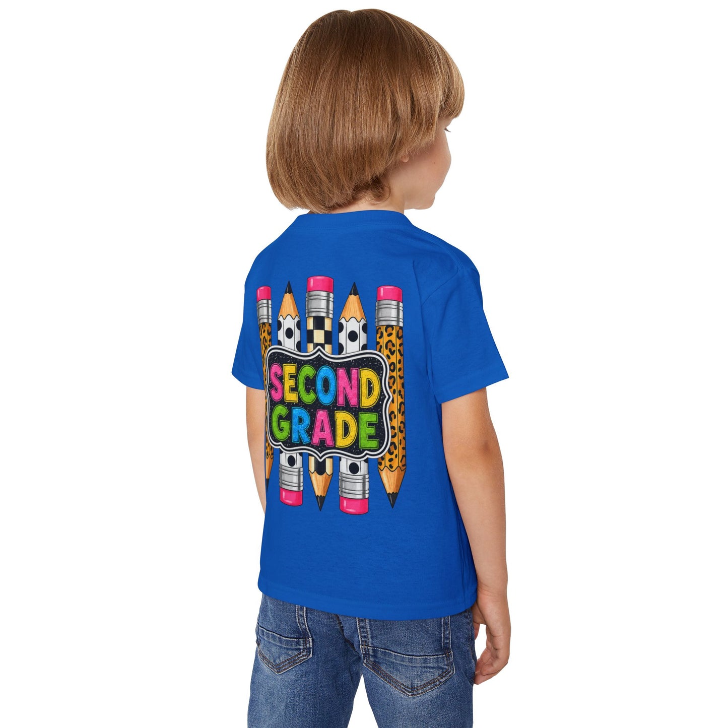 Second Grade Toddler T-Shirt — Colorful Pencils Back-to-School Tee