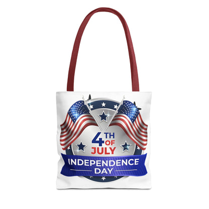 Independence Day Tote Bag — 4th of July American Flag Canvas Tote