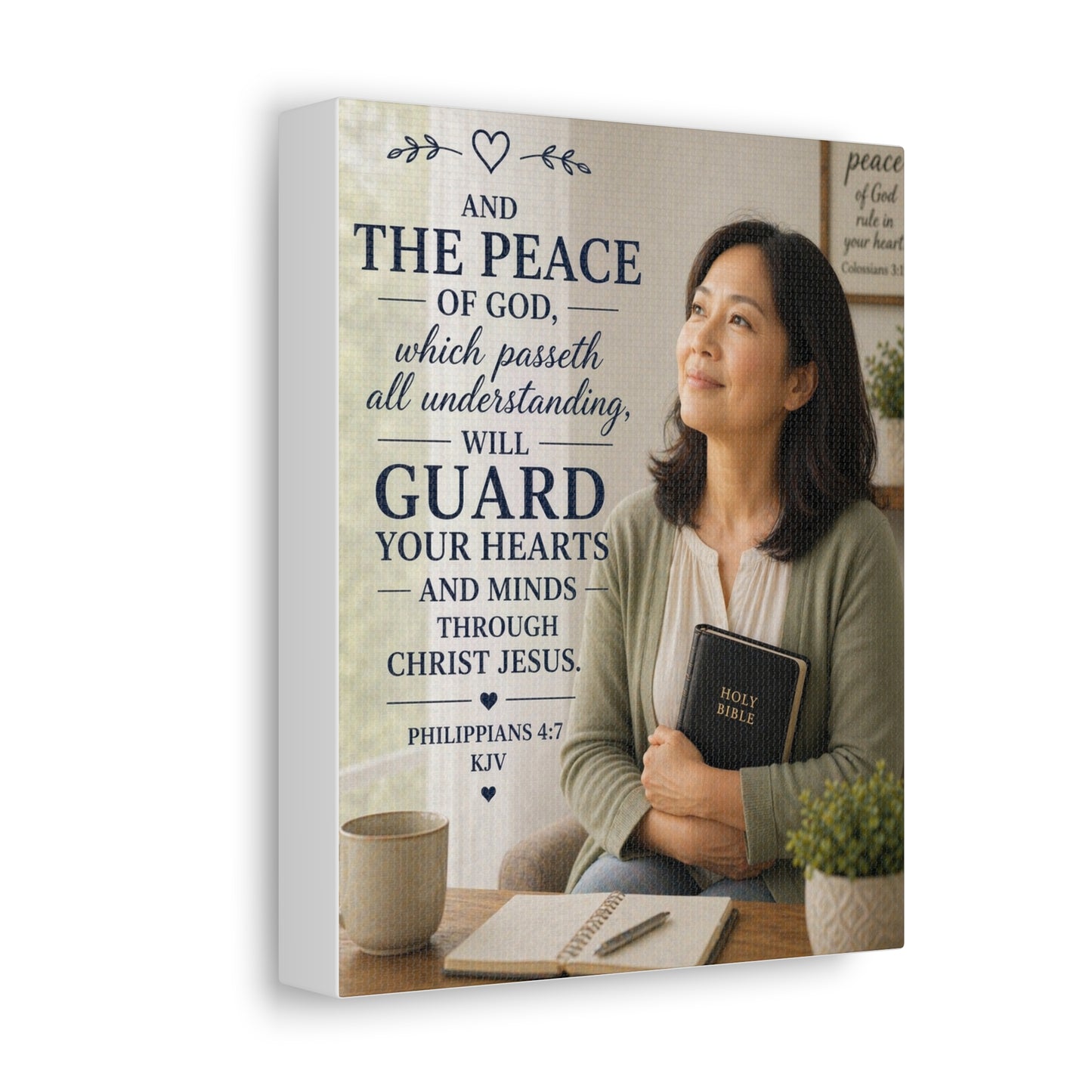 Stretched Canvas - "And the Peace of God" Philippians 4:7 Christian Wall Art