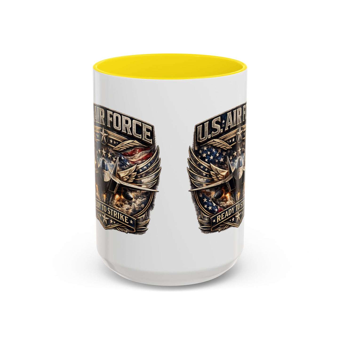 U.S. Air Force Accent Coffee Mug — "Ready to Strike" Military Aviation Gift