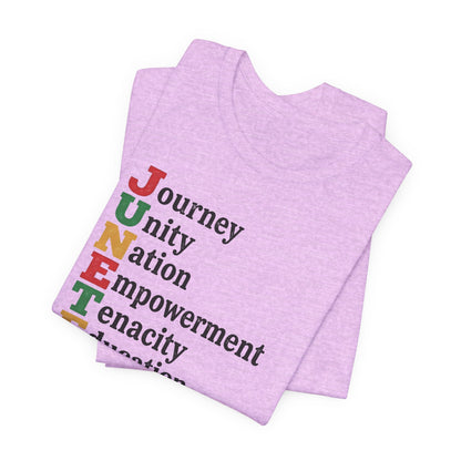 Juneteenth Acrostic T-Shirt — Journey, Unity, Empowerment Tee