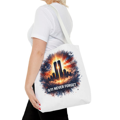 9/11 Never Forget Memorial Tote Bag — Twin Towers Tribute Tote