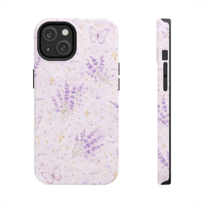 Faith Grace Blessed Phone Case | Christian Floral iPhone Case
