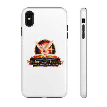 Wisdom and Theology Phone Case — Christian Dove & Cross Protective Tough Case