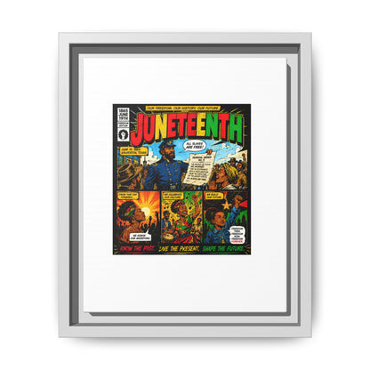 Juneteenth Comic Art Canvas - Framed Matte Wall Decor