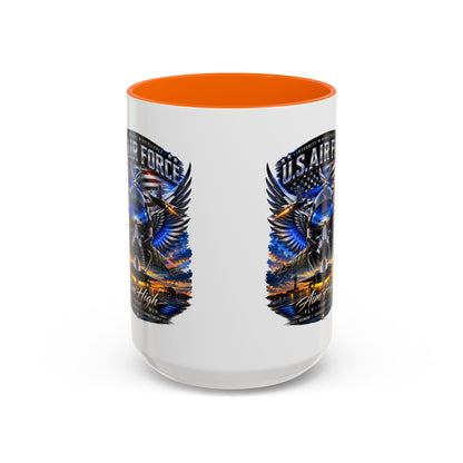 U.S. Air Force Eagle Coffee Mug — "Aim High" Accent 11/15oz