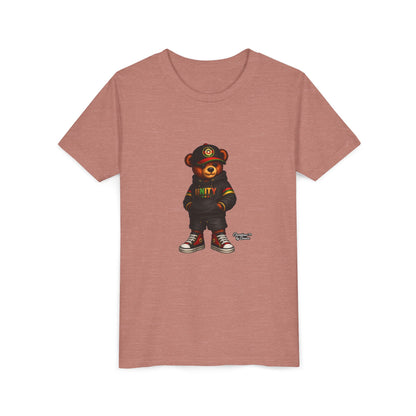 Youth T‑Shirt — Cool Bear Graphic Tee with 'UNITY' Hoodie Design
