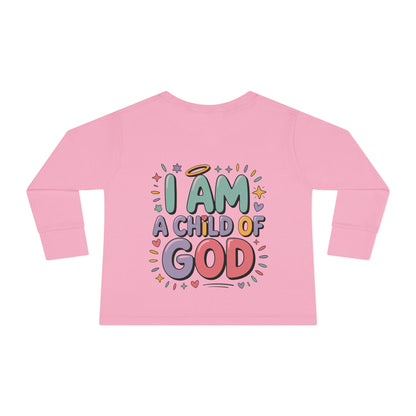 I Am a Child of God Toddler Long Sleeve Tee — Cute Christian Kids Shirt