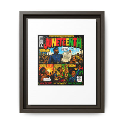 Juneteenth Comic Art Canvas - Framed Matte Wall Decor