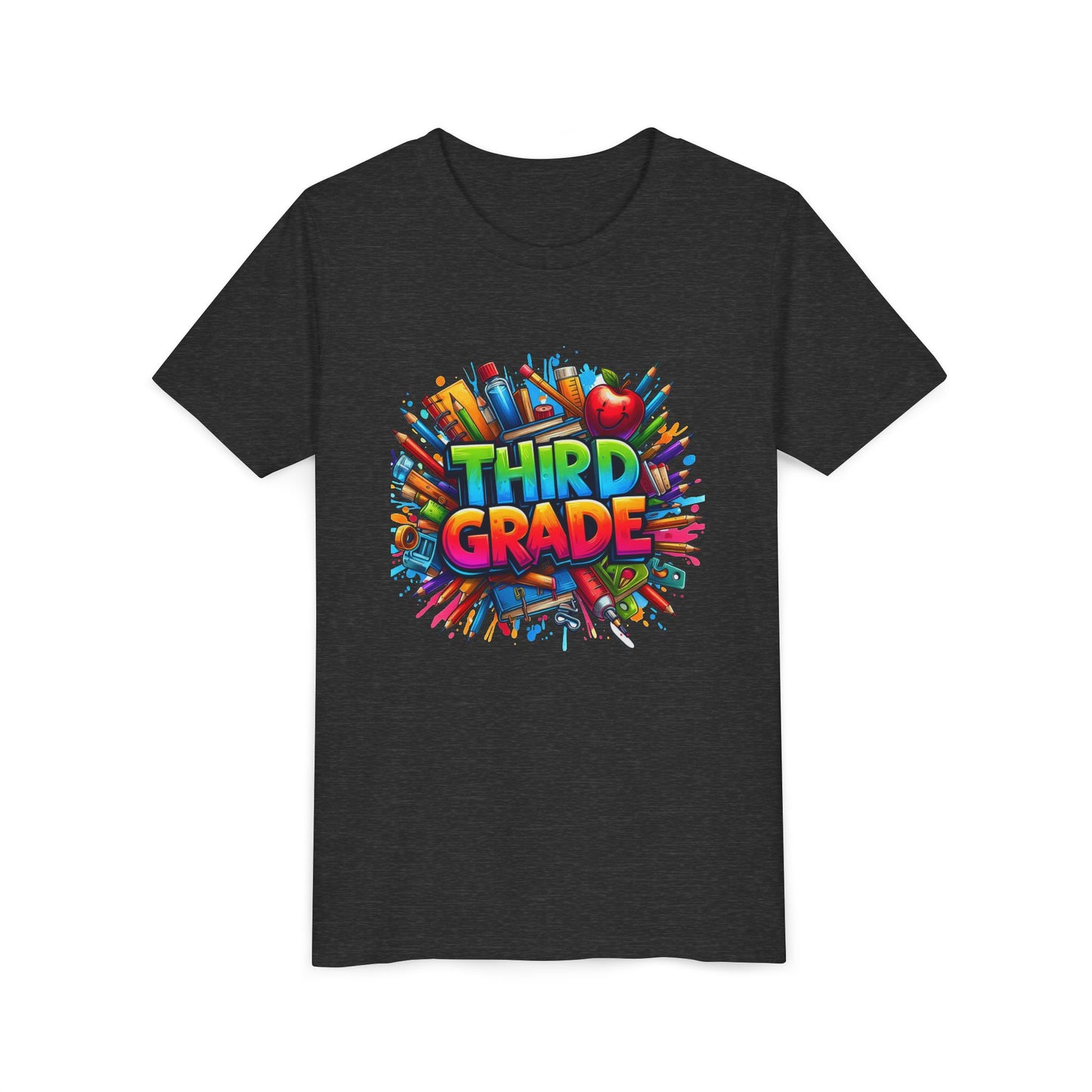 Third Grade Kids' T-Shirt – Colorful School Supplies Back-to-School Tee