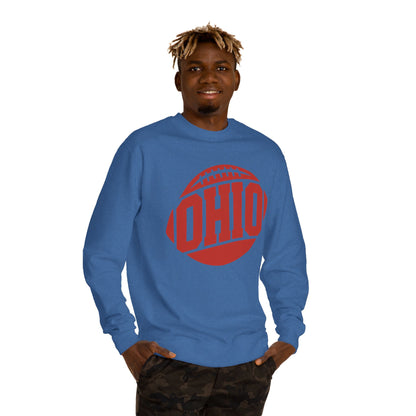 Ohio Football Crewneck Sweatshirt — Vintage Collegiate Game Day Pullover