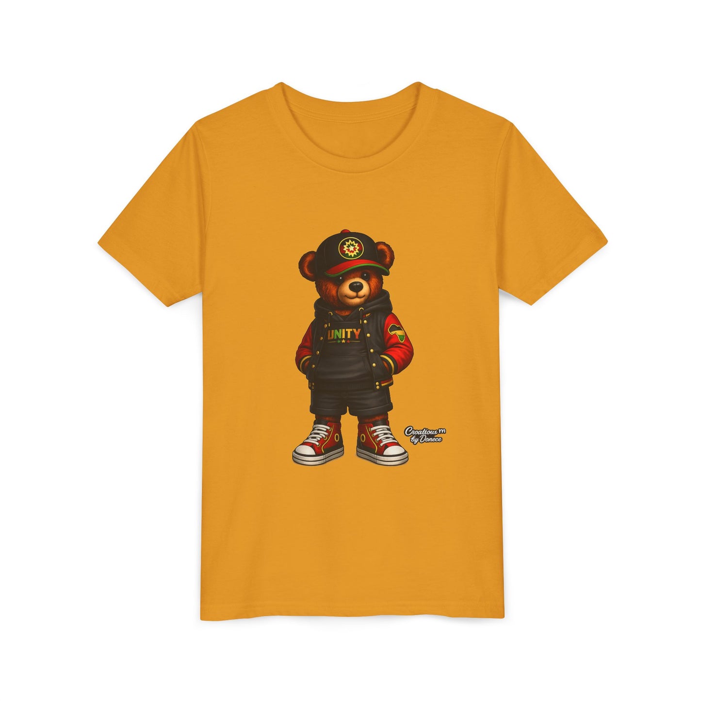 Youth Tee — 'Unity' Streetwear Teddy Bear Graphic Shirt