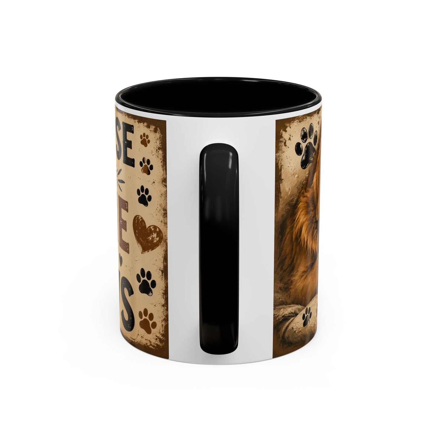 Coffee Mug – "A House Is Not A Home Without Paws" Pet Lover Accent Mug