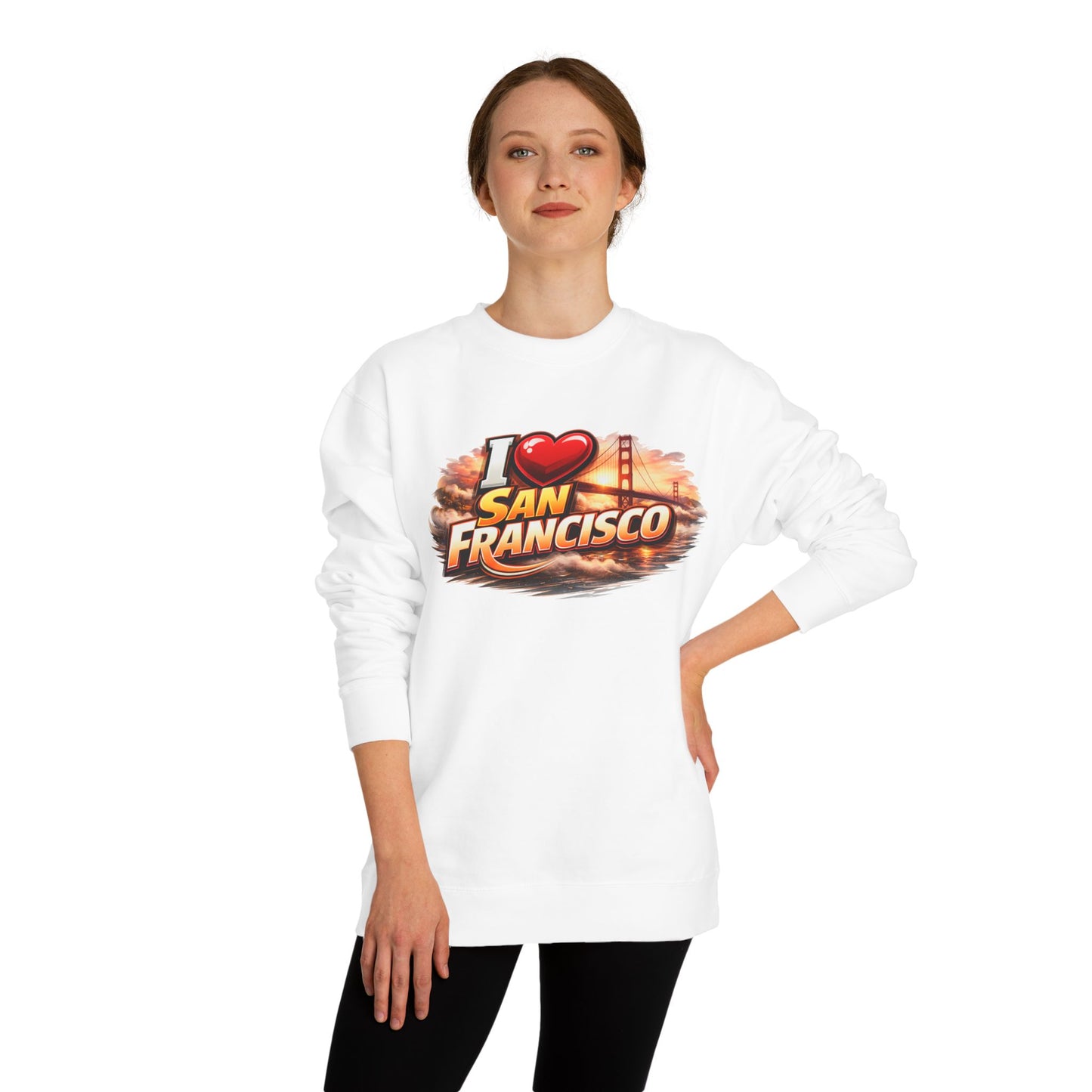 I Heart San Francisco Sweatshirt — Golden Gate Retro Graphic Crewneck