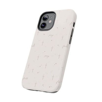Pray with Faith Phone Case | Christian floral iPhone Case