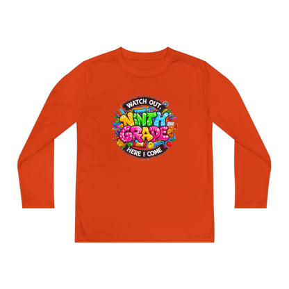 Ninth Grade Crewneck Long Sleeve — "Watch Out Ninth Grade Here I Come" Back-to-School Tee