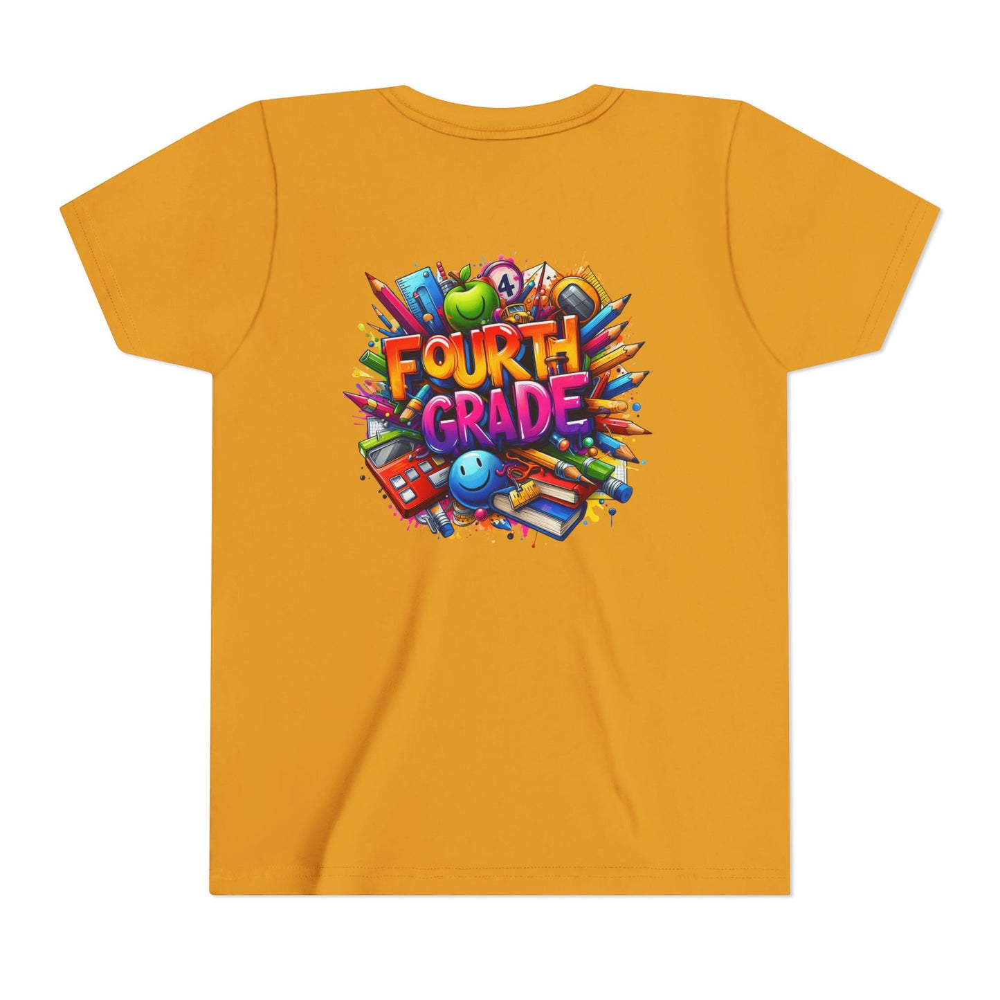 Fourth Grade Youth T‑Shirt – Colorful School Supplies Back to School Tee