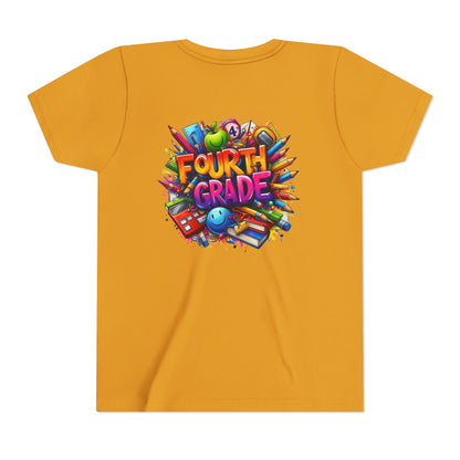 Fourth Grade Youth T‑Shirt – Colorful School Supplies Back to School Tee