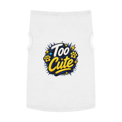 Too Cute Pet Tank Top – Graphic Dog & Cat Tee with Paw Print Design
