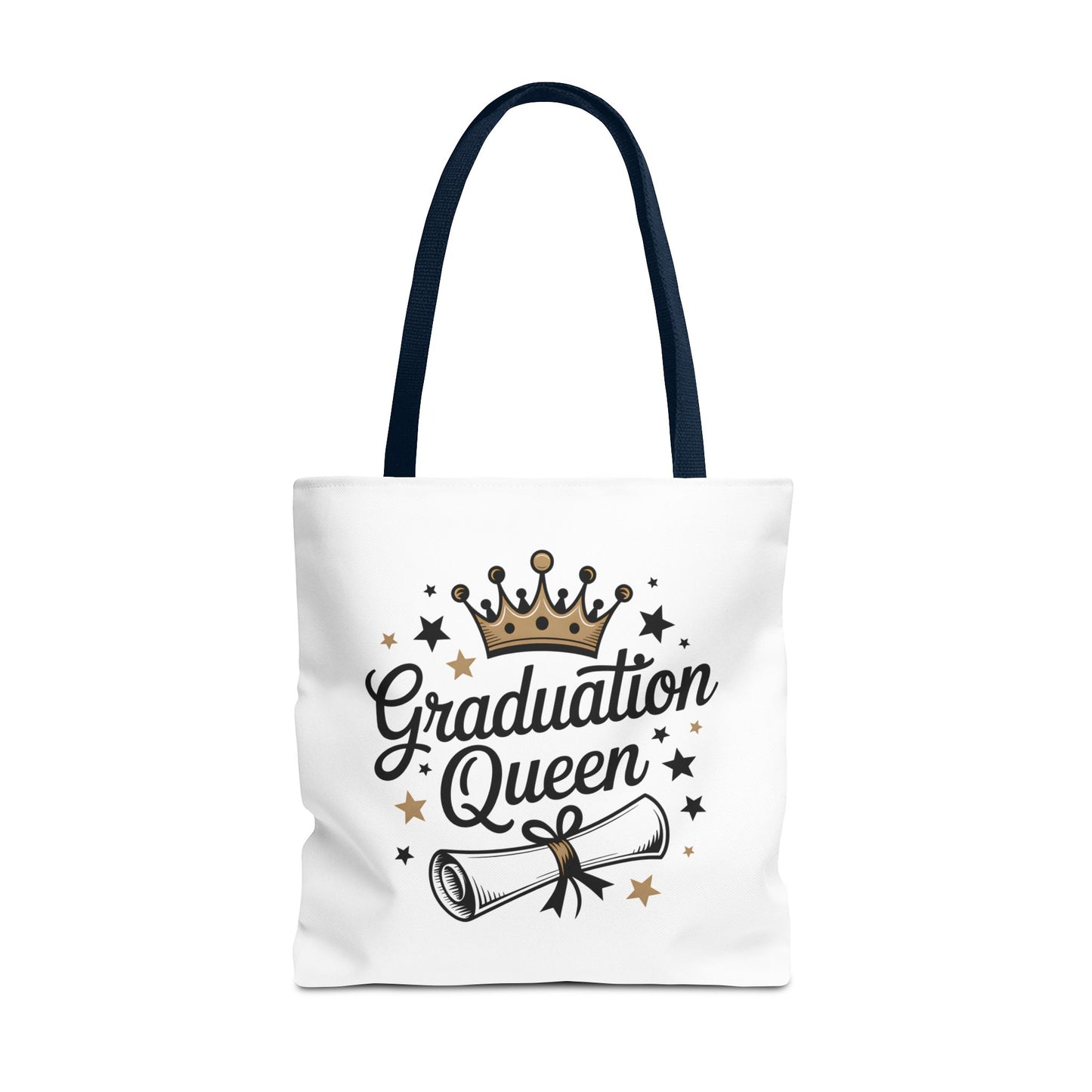 Graduation Queen Tote Bag – Crown & Diploma Commencement Gift