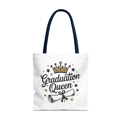 Graduation Queen Tote Bag – Crown & Diploma Commencement Gift