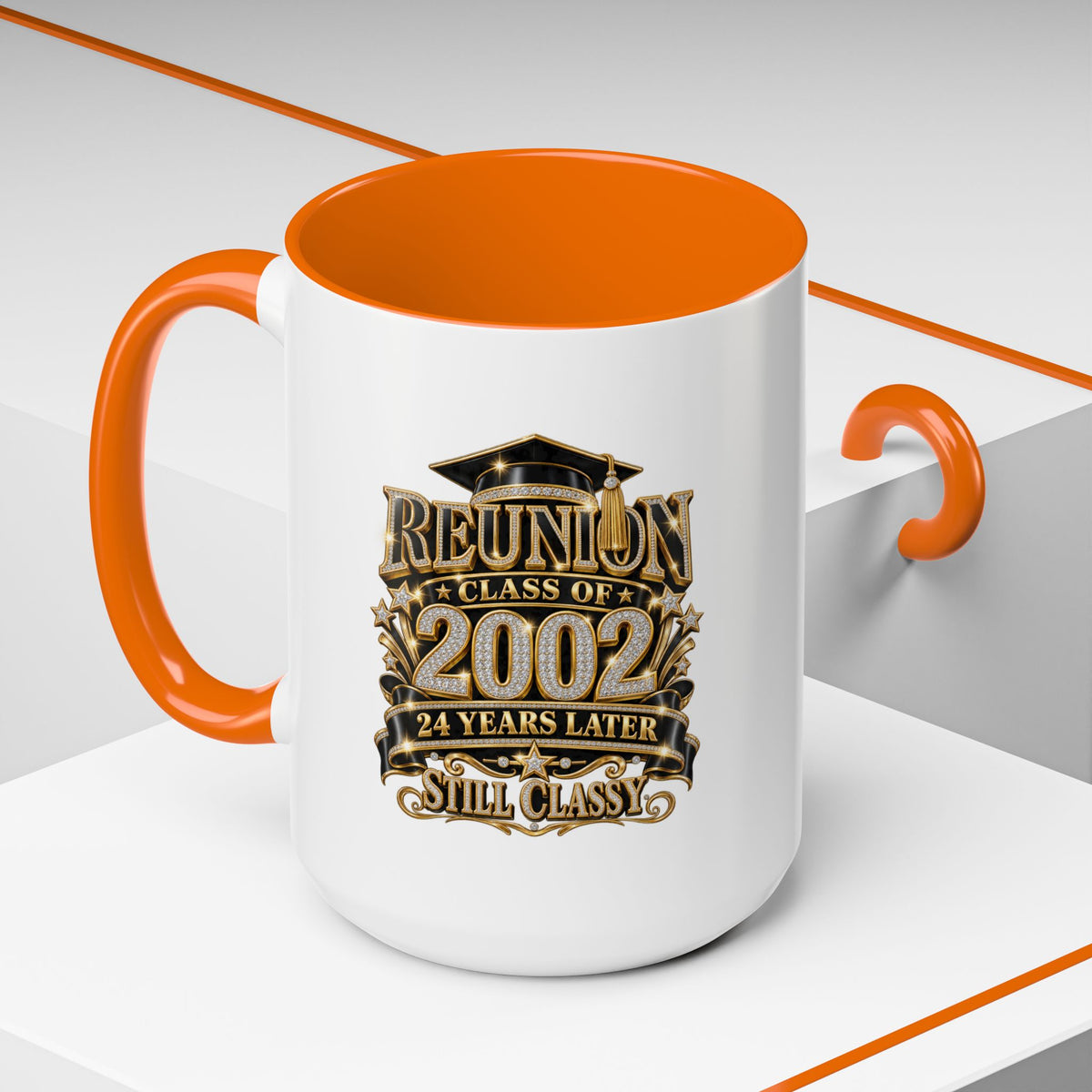 Class of 2002 Reunion Coffee Mug — "Still Classy" Accent Mug (11/15oz)