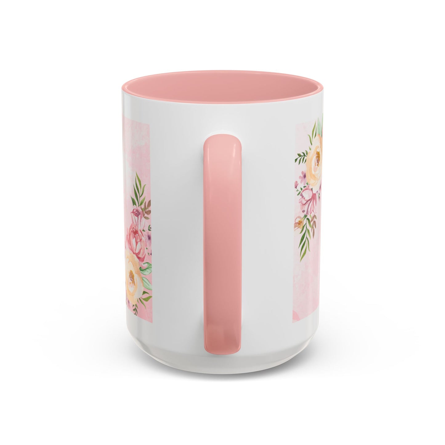 She is Mom Floral Accent Coffee Mug – ‘She is strong, loving, selfless and beautiful’ Gift for Mother’s Day
