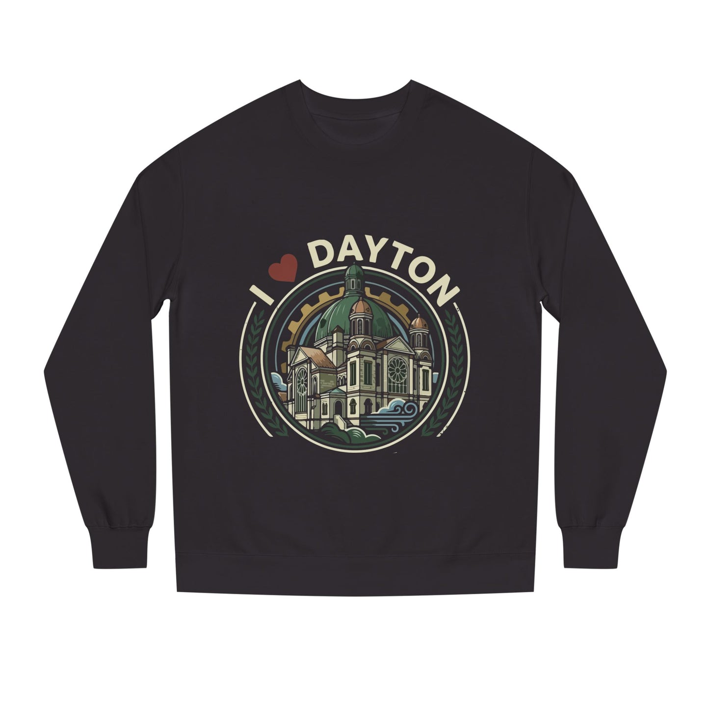 I  Dayton Crewneck Sweatshirt — Retro City Landmark Pullover