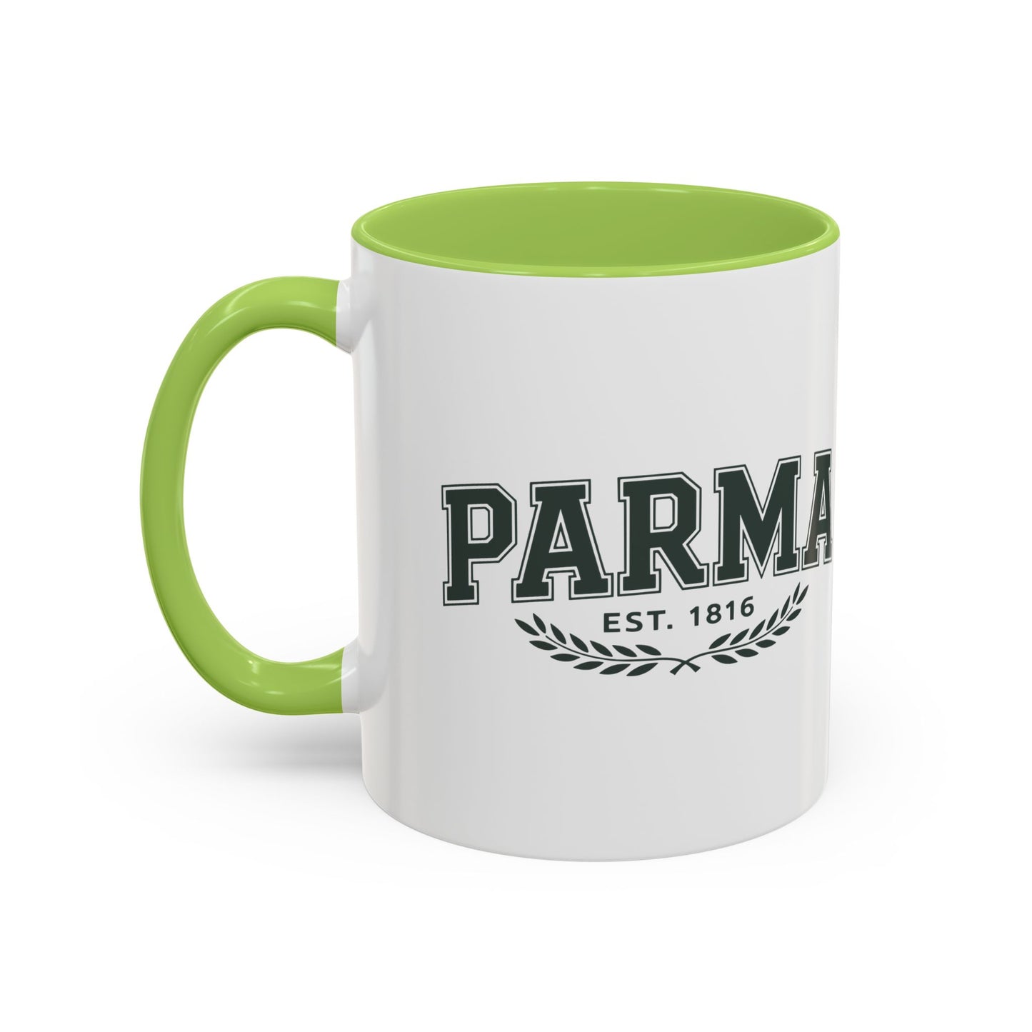 Parma Established 1816 Accent Coffee Mug — Vintage Collegiate Ceramic Coffee Cup