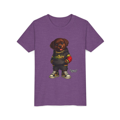 Youth Tee — Cute Rottweiler Puppy in 'Legacy' Hoodie Kids T‑Shirt