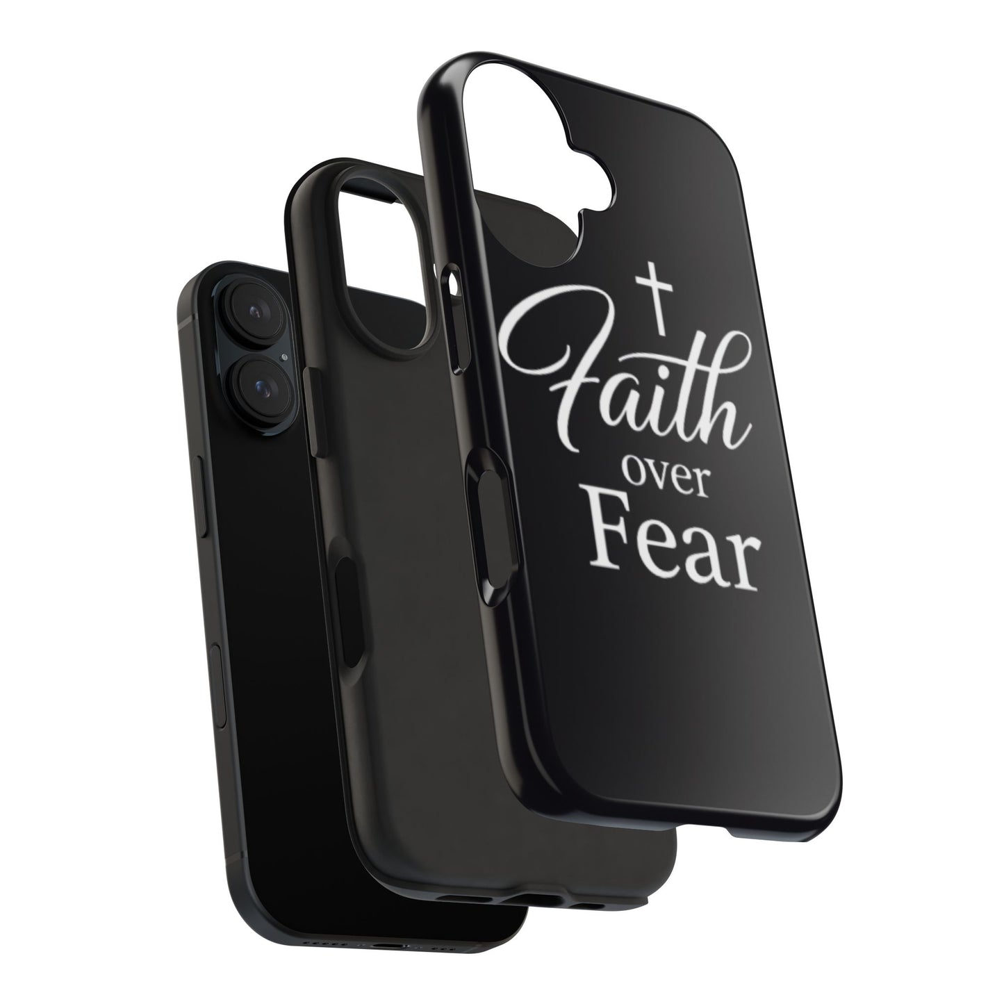Faith Over Fear Tough Phone Case — Inspirational Christian Cross Phone Cover