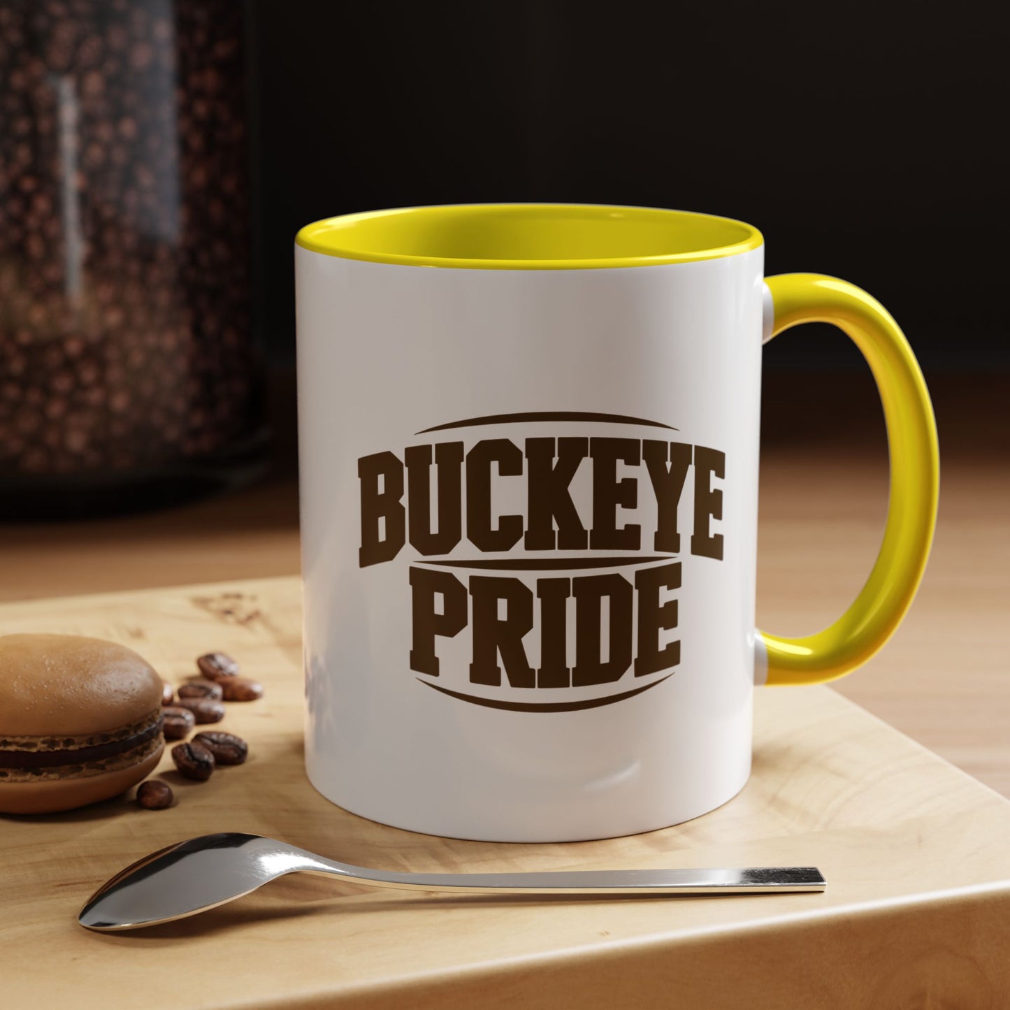 Buckeye Pride Accent Coffee Mug — School Spirit Ceramic Mug