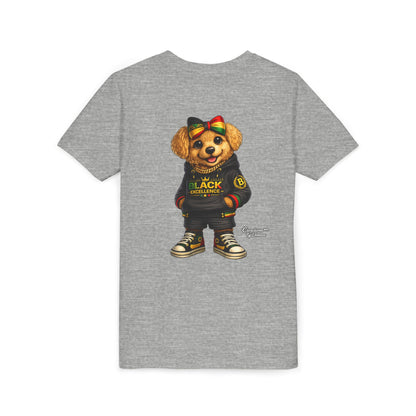 Youth Tee — Rasta Teddy "Black Excellence" Graphic Shirt