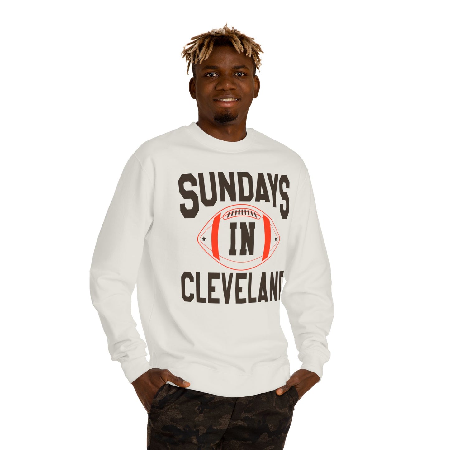 Sundays in Cleveland Football Sweatshirt