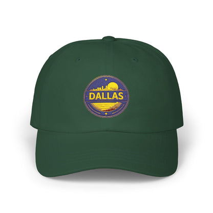 Dallas Crest Dad Cap — Embroidered Vintage City Patch Hat