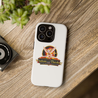 Wisdom and Theology Phone Case — Christian Dove & Cross Protective Tough Case