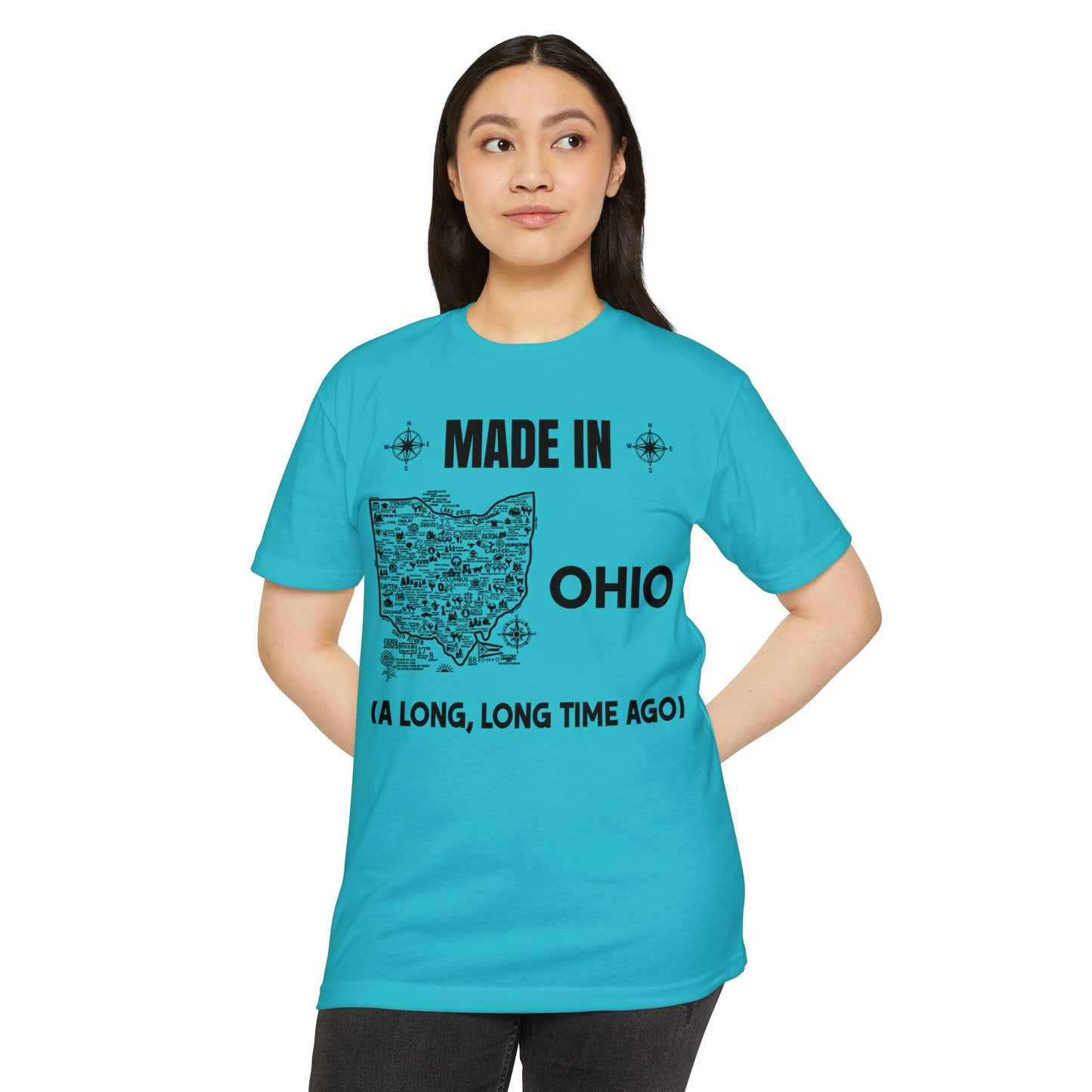 Made in Ohio T-Shirt — Vintage Map Design ("A Long, Long Time Ago")