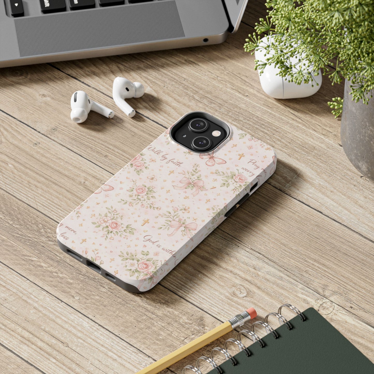 Walk By Faith Phone Case | Christian Floral iPhone Case