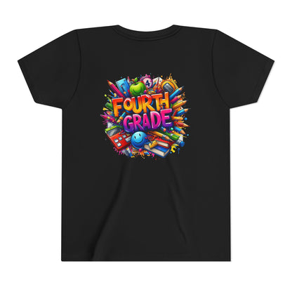 Fourth Grade Youth T‑Shirt – Colorful School Supplies Back to School Tee