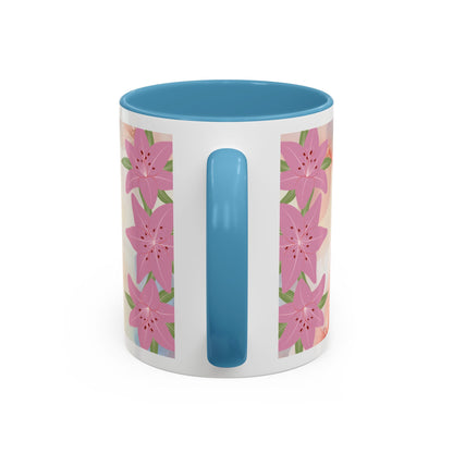 Mom Acronym Coffee Mug — "MOM: Magical • One-of-a-Kind • Motivator" Floral Accent