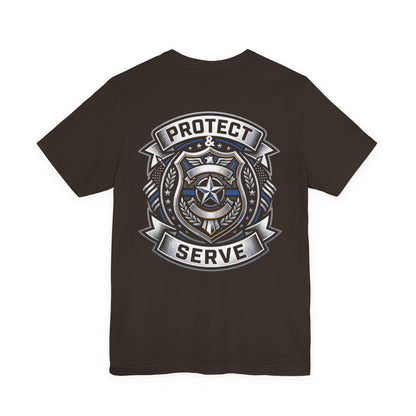 Protect & Serve T-Shirt — Police Badge Emblem Tee