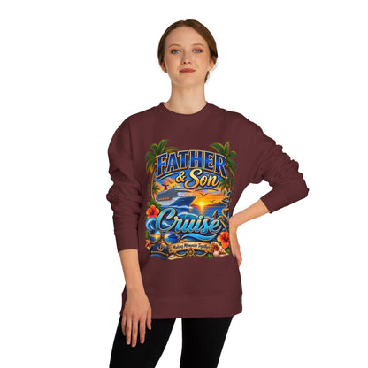Father & Son Cruise Sweatshirt – Tropical Beach Boat Design