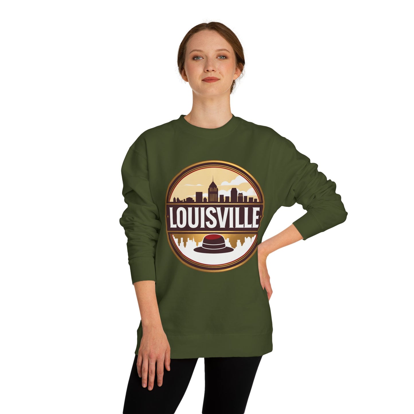 Louisville Skyline Sweatshirt — Derby Hat Retro Crew Neck