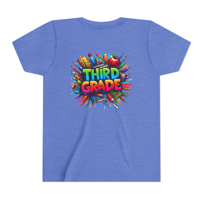 Third Grade Kids' T-Shirt – Colorful School Supplies Back-to-School Tee