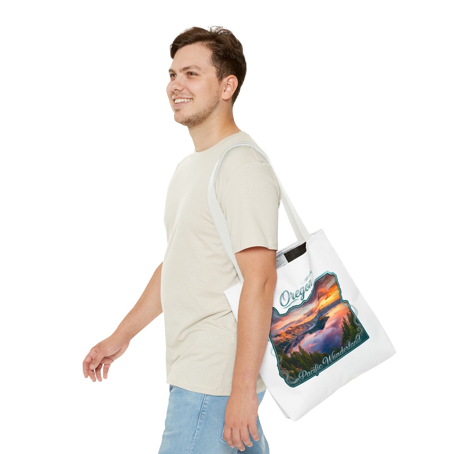 Oregon Scenic Tote Bag — 'Pacific Wonderland' Sunset Landscape Tote