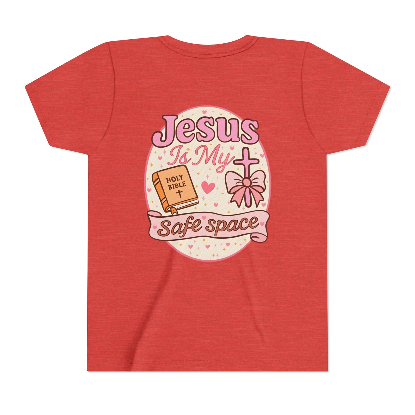 Youth Tee — "Jesus Is My Safe Space" Christian Kids T-Shirt