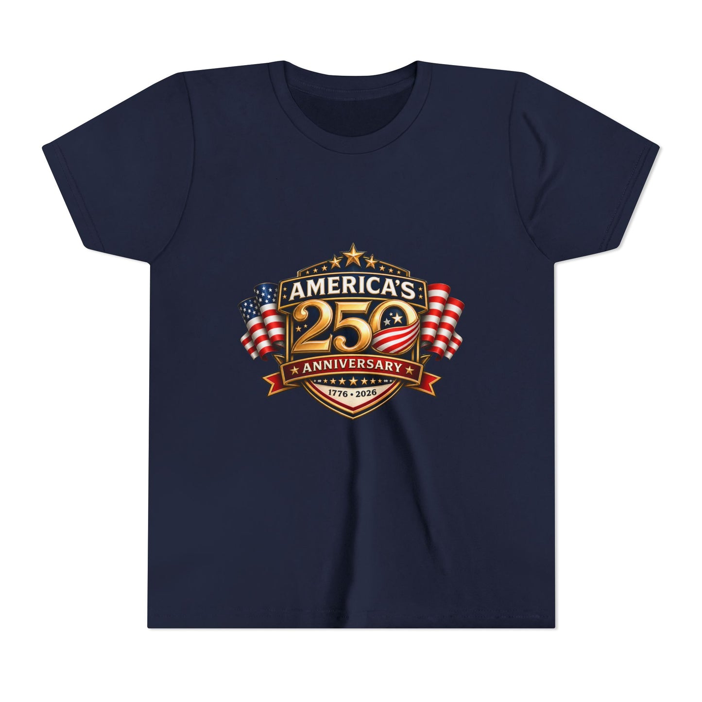 America's 250th Anniversary Youth Tee - Patriotic 1776–2026 Celebration Shirt