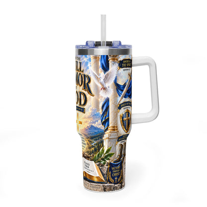Armor of God 40oz Thermal Tumbler — Christian Inspirational Travel Mug