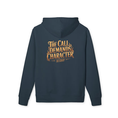 Hoodie - "The Cat Demands Character" Retro Script Pullover